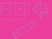 Rods with two helical holes