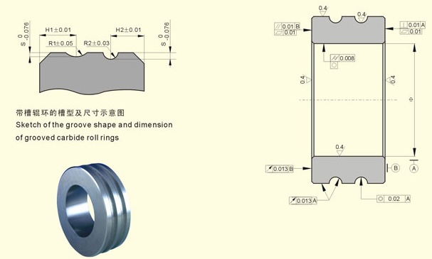 Finished carbide roll rings