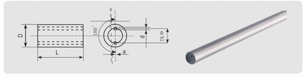 Tungsten carbide Rods with two holes